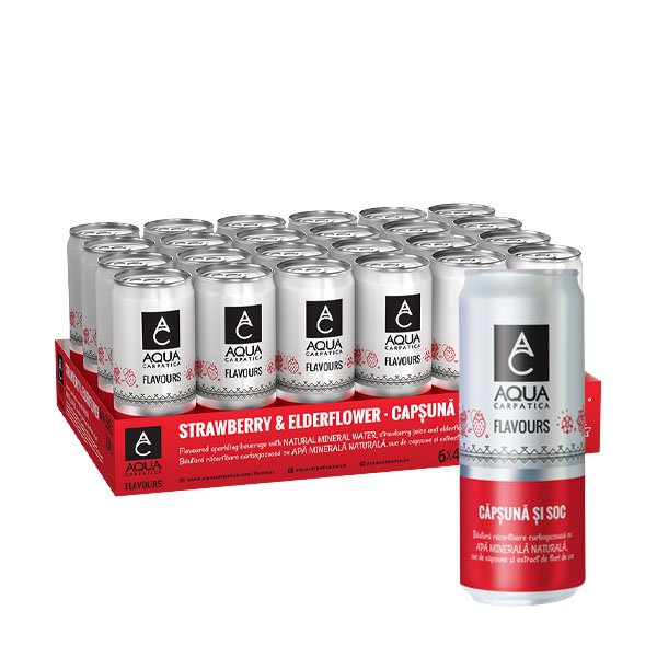 Aqua Flavours Capsuna si Soc 24 x 330ML