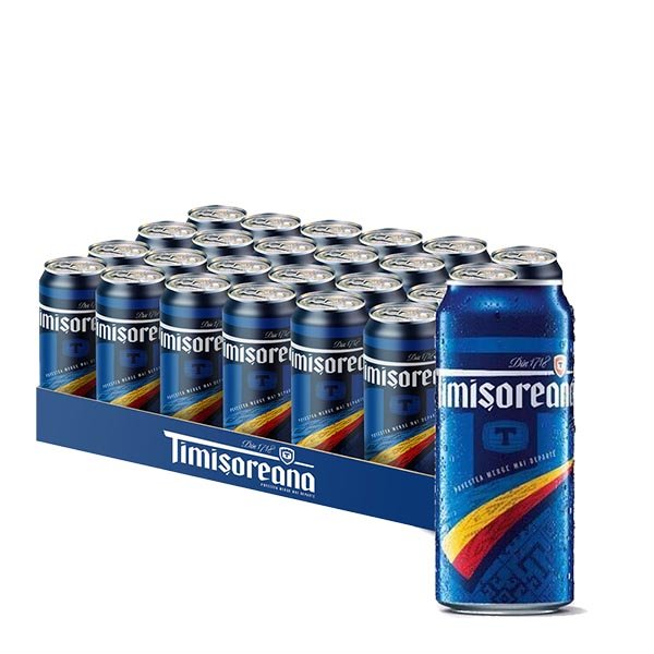 Bere Timișoreana, 24 x Doza 0.5 l