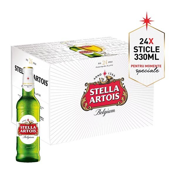 Bere Stela Artois 24x Sticla 0,33L
