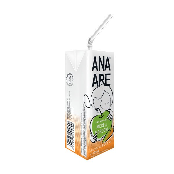 Suc pur de mere si morcovi Ana are 24 x 200ML Suc pur de mere si morcovi Ana are 24 x 200ML