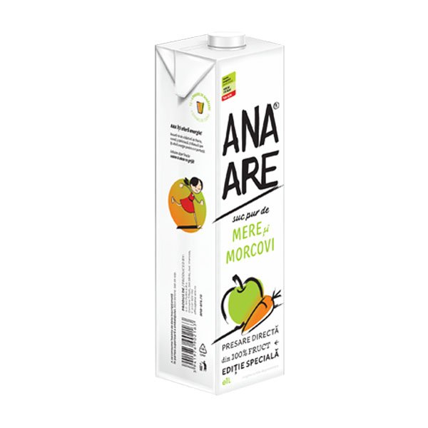 Suc pur de mere si morcovi Ana are 12 x 1L Suc pur de mere si morcovi Ana are 12 x 1L
