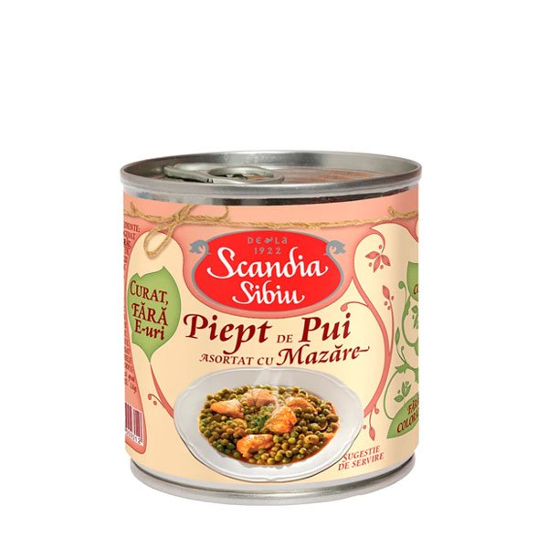 Scandia Sibiu Piept de pui cu Mazare 6 x 400GR