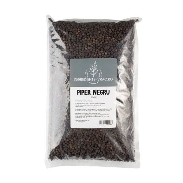 Piper Negru Boabe 1KG Piper Negru Boabe 1KG