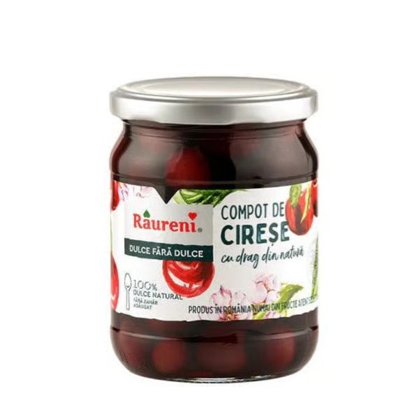 Răureni Compot de Cirese Dulce fara Dulce 6 x 520GR