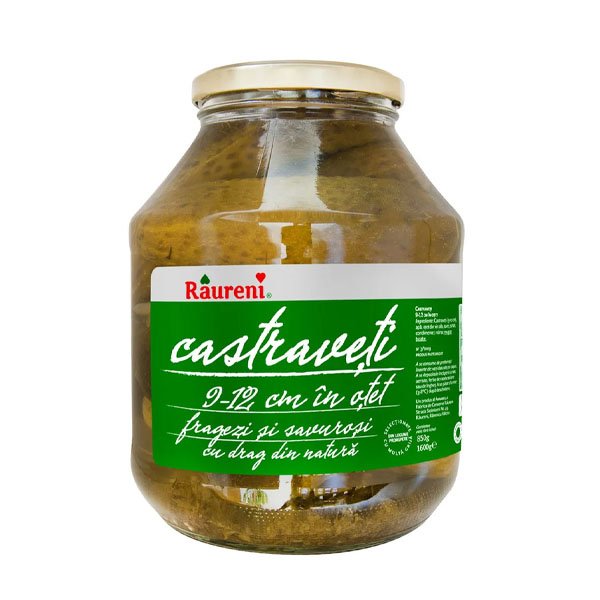 Raureni Castraveti murati in otet 9 - 12 cm 4 x 1600GR Raureni Castraveti murati in otet 9 - 12 cm 4 x 1600GR