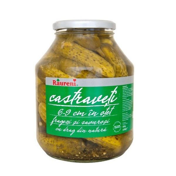 Raureni Castraveti murati in otet 6 - 9 cm 4 x 1600GR Raureni Castraveti murati in otet 6 - 9 cm 4 x 1600GR