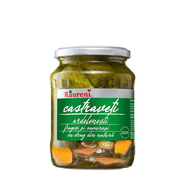Raureni Castraveti ardelenesti in otet 6 - 9 cm 6 x 680GR Raureni Castraveti ardelenesti in otet 6 - 9 cm 6 x 680GR