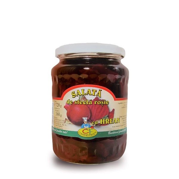 Cegusto salata de sfecla rosie cu hrean 6 x 720GR