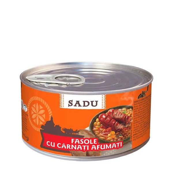 Sadu Fasole cu Carnati Afumati 6 x 300GR