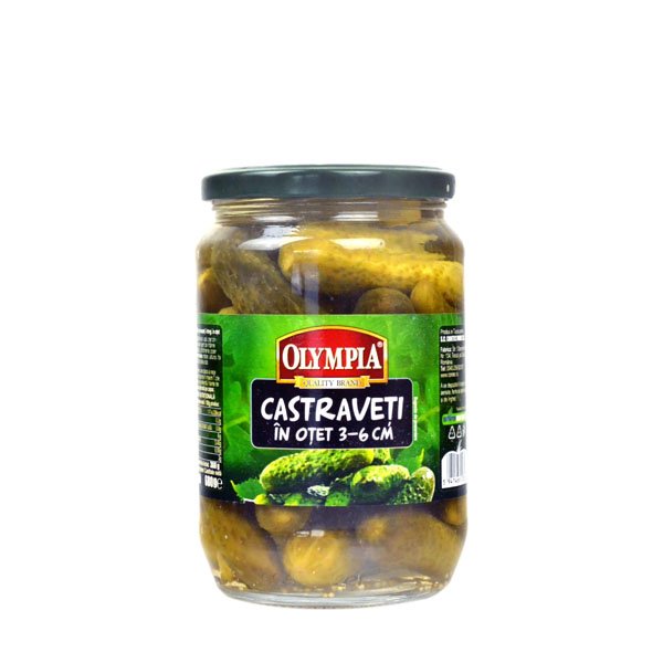 Olympia castraveti in otet 3-6 cm 6 x 680GR Olympia castraveti in otet 3-6 cm 6 x 680GR