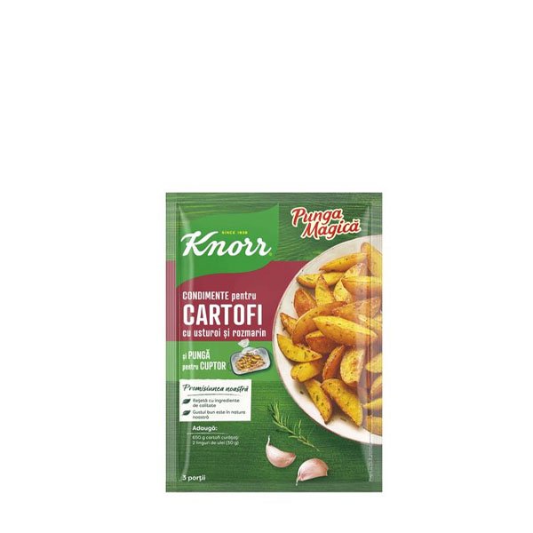 Knorr condiment Cartofi cu usturoi si rozmarin 20 x 30GR Knorr condiment Cartofi cu usturoi si rozmarin 20 x 30GR