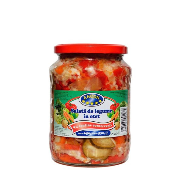 Encon Salata de legume in otet 6 x 720GR Encon Salata de legume in otet 6 x 720GR