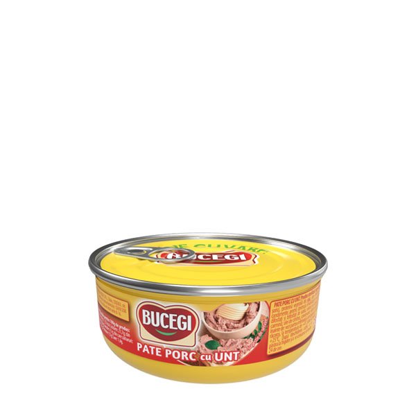 Bucegi pate de porc cu unt 6 x 120GR Bucegi pate de porc cu unt 6 x 120GR