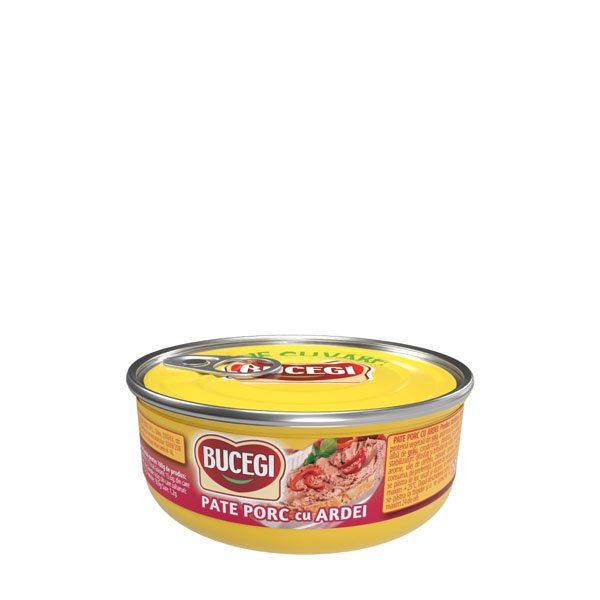Bucegi pate de porc cu ardei 6 x 120GR Bucegi pate de porc cu ardei 6 x 120GR