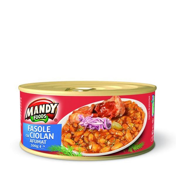 Mandy Fasole cu Ciolan Afumat 6 x 300GR
