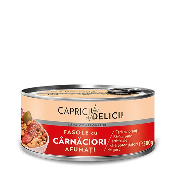 Capricii si Delicii Fasole cu carnaciori Afumati 6 x 300GR