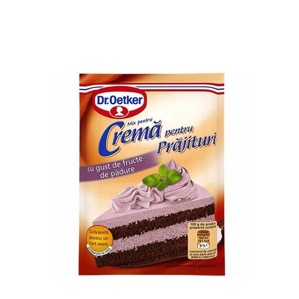 Dr. Oetker Cremă cu gust de fructe de padure 25 x 50GR