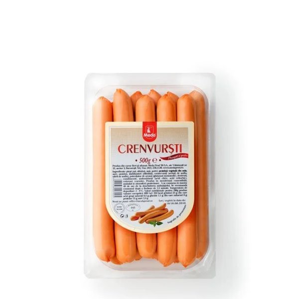 Meda Cremwurști de porc 500GR Meda Cremwurști de porc 500GR