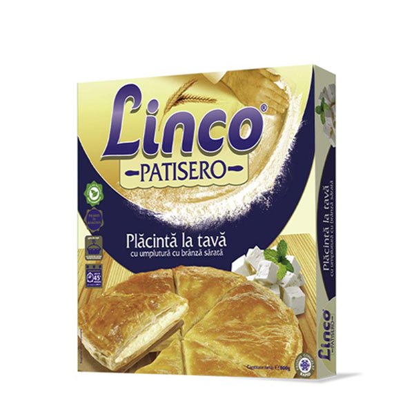Linco Placinta la tava cu branza sarata 800GR Linco Placinta la tava cu branza sarata 800GR