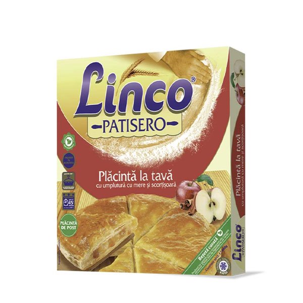 Linco Placinta la tava cu mere si scortisoara 800GR Linco Placinta la tava cu mere si scortisoara 800GR