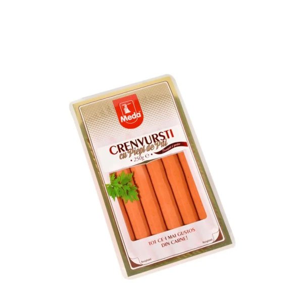 Meda Cremwurști cu piept de pui 250GR Meda Cremwurști cu piept de pui 250GR