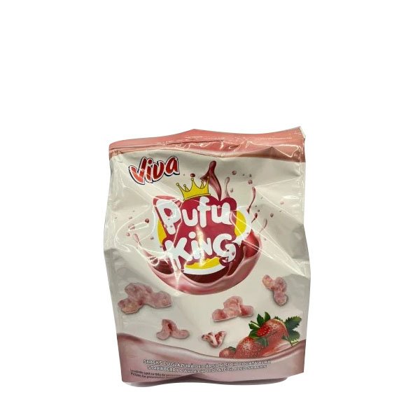 Naty Pufu King Snack Glazură căpșuni și ciocolată albă 9 x 85GR