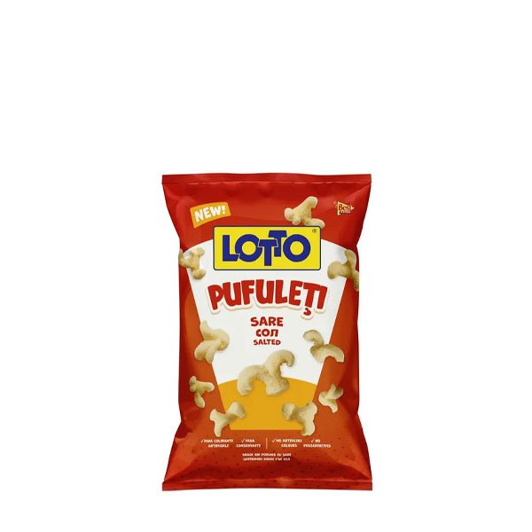Lotto Pufuleți cu sare 20 x 80GR Lotto Pufuleți cu sare 20 x 80GR