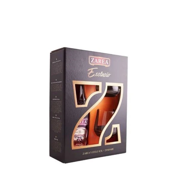 Zarea Spirit Drink Exclusiv 5* + 2 Pahare 37.5% 6 x 500ML