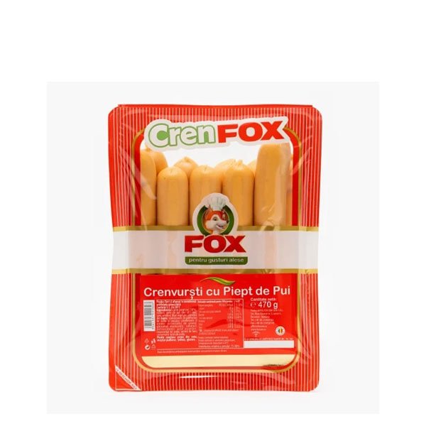 Fox Cremwurști cu piept de pui 470GR Fox Cremwurști cu piept de pui 470GR