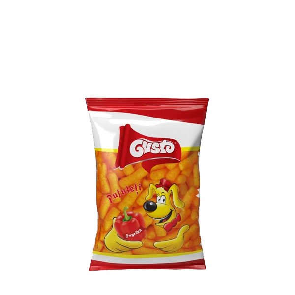 Gusto Pufuleți paprika 9 x 80GR Gusto Pufuleți paprika 9 x 80GR