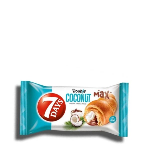 7Days Croissant Double Cacao cocos 20 x 80GR 7Days Croissant Double Cacao cocos 20 x 80GR