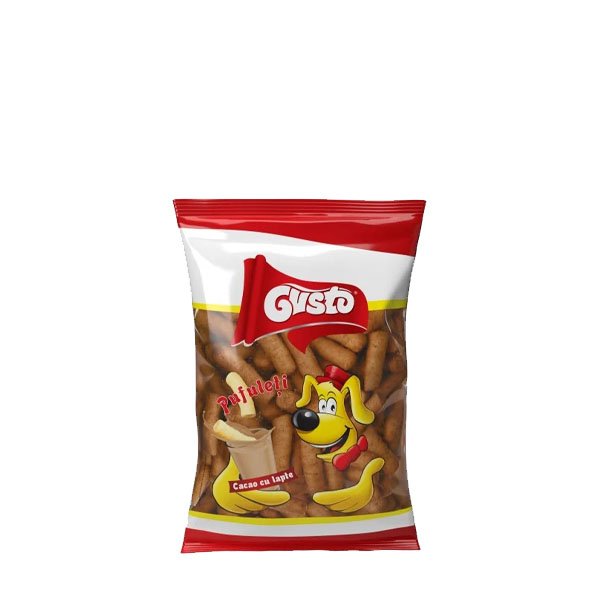 Gusto Pufuleți cacao cu lapte 9 x 80GR Gusto Pufuleți cacao cu lapte 9 x 80GR