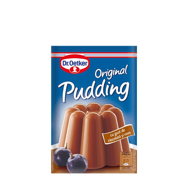 Dr. Oetker Praf de budincă cu gust de ciocolata si rom 35 x 50GR