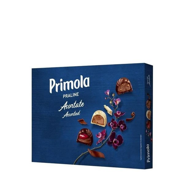 Primola Praline asortate (cacao,cappuccino,zmeură) 14 x 98GR Primola Praline asortate (cacao,cappuccino,zmeură) 14 x 98GR