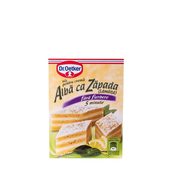 Dr. Oetker mix pentru cremă Albă ca zăpada 24 x 150GR Dr. Oetker mix pentru cremă Albă ca zăpada 24 x 150GR