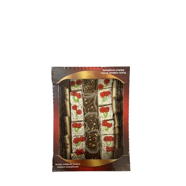 Prajitura Ana ( Ciresica triunghiuri si prajitura ciocolata) 500GR Prajitura Ana ( Ciresica triunghiuri si prajitura ciocolata) 500GR
