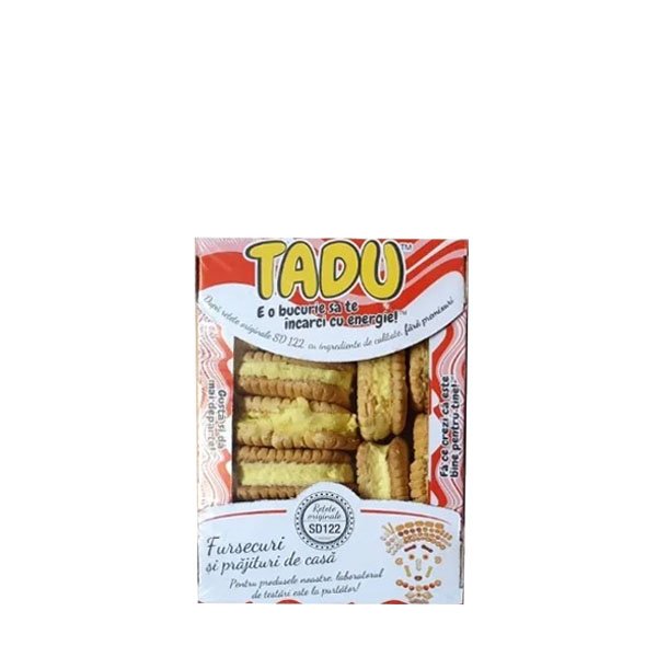 Tadu Biscuiti cu crema de lamaie 250GR Tadu Biscuiti cu crema de lamaie 250GR