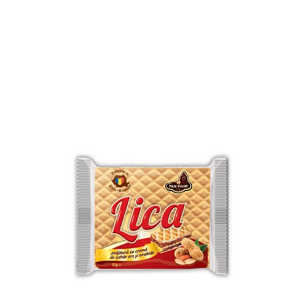 Lica Prajitura foi napolitana, crema de zahar ars si arahide 20 x 60GR