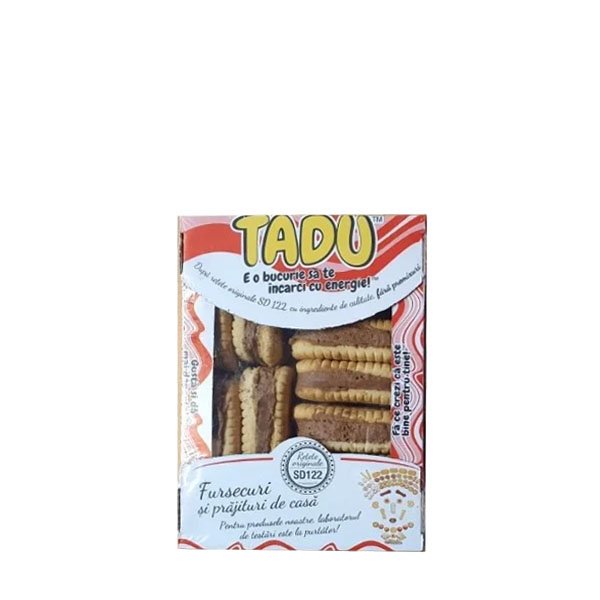 Tadu Biscuiti cu crema de cacao 250GR Tadu Biscuiti cu crema de cacao 250GR