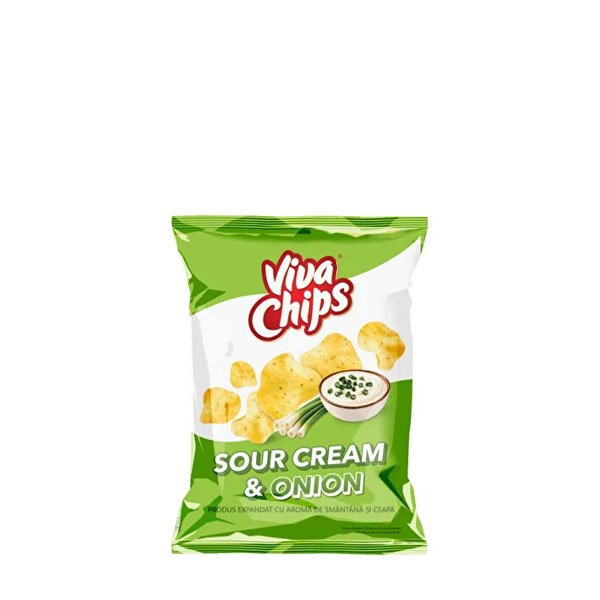 Viva chips cu smantana si ceapă 20 x 100GR