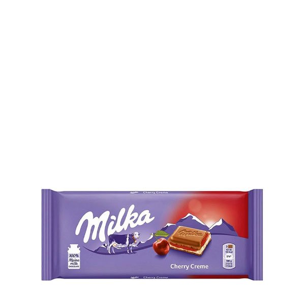 Milka ciocolata cu cremă de vișine 100GR Milka ciocolata cu cremă de vișine 100GR