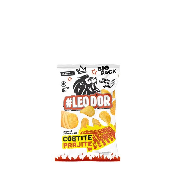 Banzai Leo dor Cipsuri cu gust de costite prajite 25 x 60GR Banzai Leo dor Cipsuri cu gust de costite prajite 25 x 60GR