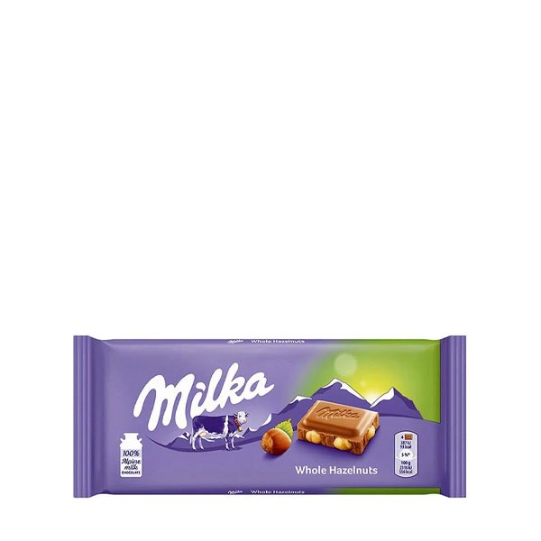 Milka ciocolata cu alune intregi 100GR Milka ciocolata cu alune intregi 100GR