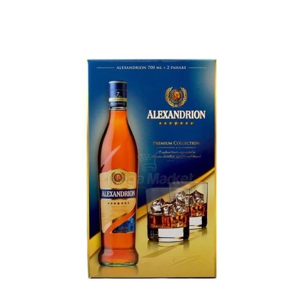 Alexandrion 7* + 2 Pahare 40% 12 x 500ML