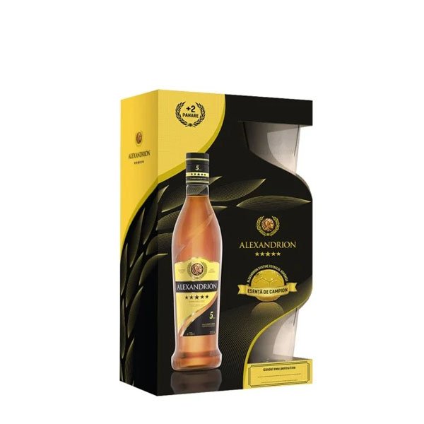Alexandrion 5_ + 2 Pahare 37.5% 6 x 700ML