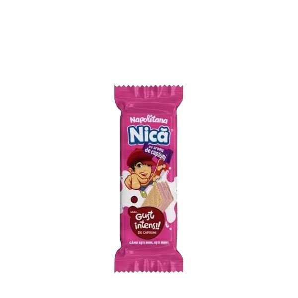 Nica Napolitana cu crema de capsuni 36 x 35GR