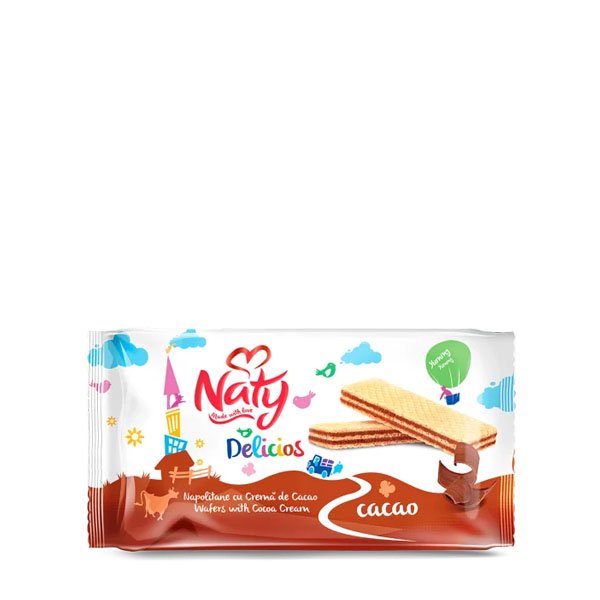 Naty Napolitane cu crema de cacao 18 x 160GR