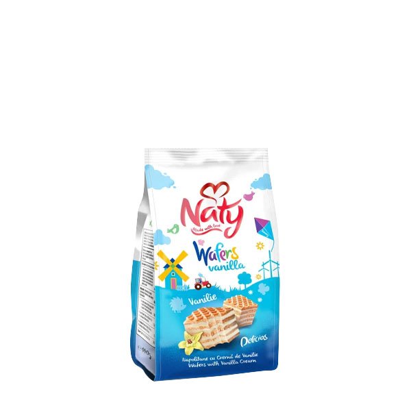 Naty Napolitane cu crema de Vanilie 9 x 140GR
