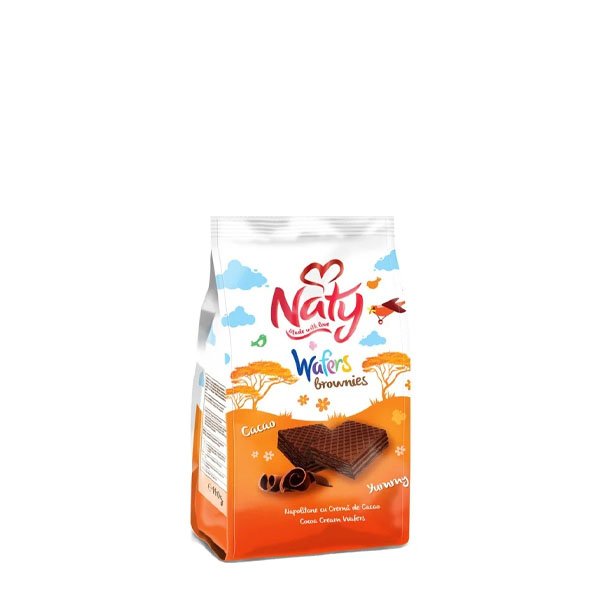 Naty Napolitane Brownie cu crema de cacao 9 x 140GR