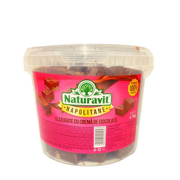 Naturavit Napolitane glazurate cu crema de ciocolata 1KG